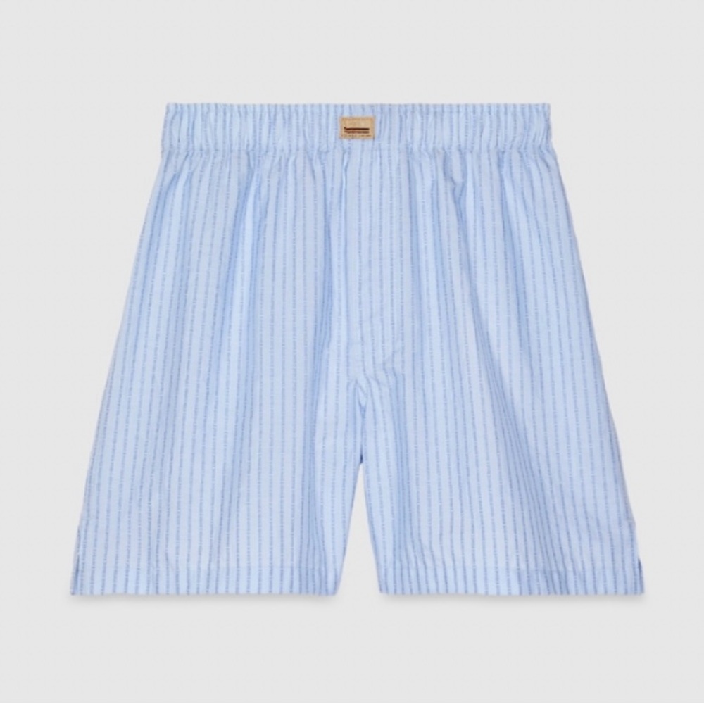 Gucci Light Blue and White Striped Boxers